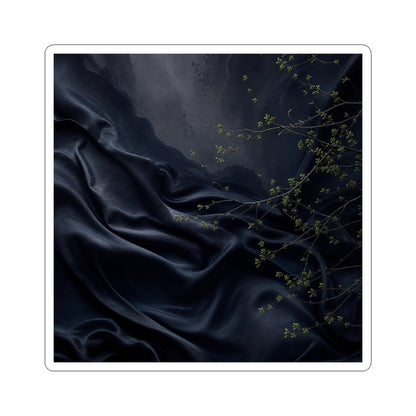 Silk Drape Sticker | Spring Dark Japandi Moody Minimal Art