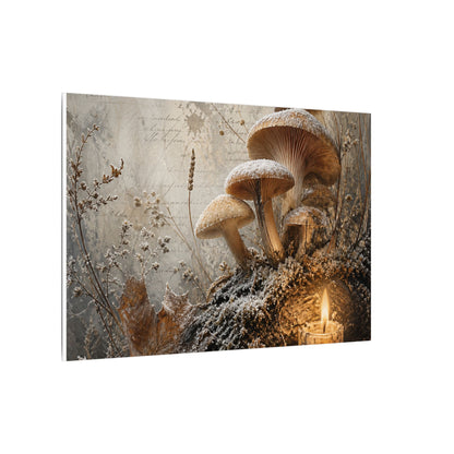 Wild Mushrooms Texture Canvas Art | Elegant Japandi Art