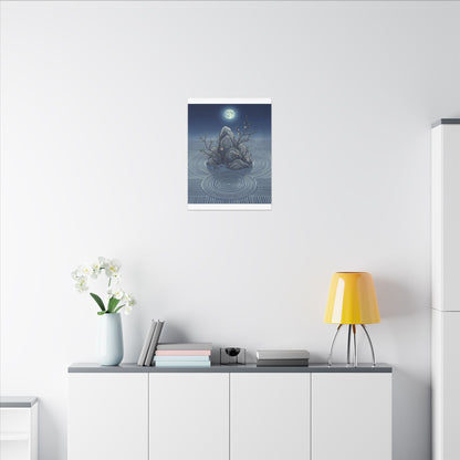 Spring Rock Garden Ukiyo E Inspired Canvas Art | Tranquil Decor