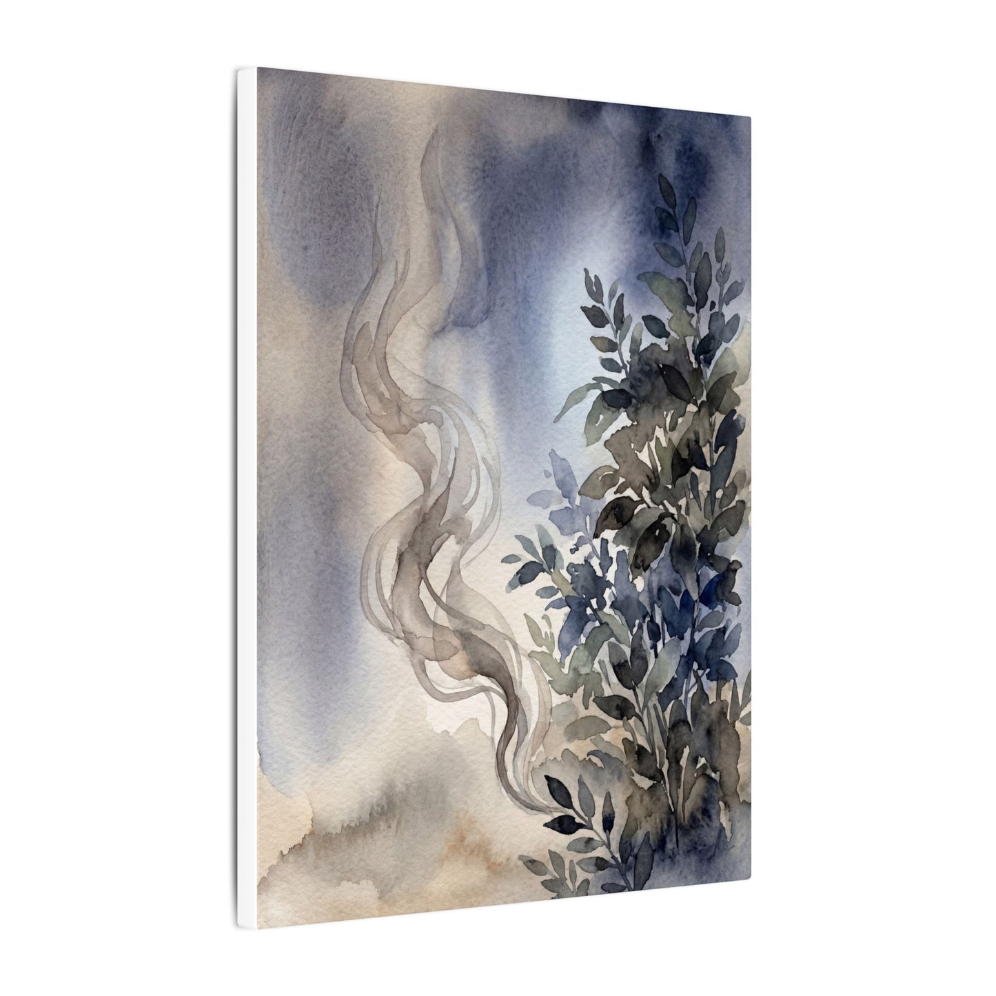 Incense Smoke Summer Canvas Art | Japandi Cozy Design