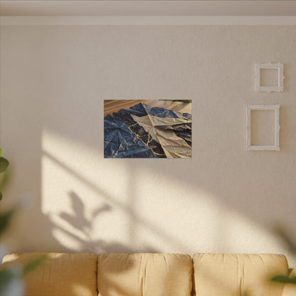 Golden Hour Paper Fold Canvas Art - Kintsugi Ma