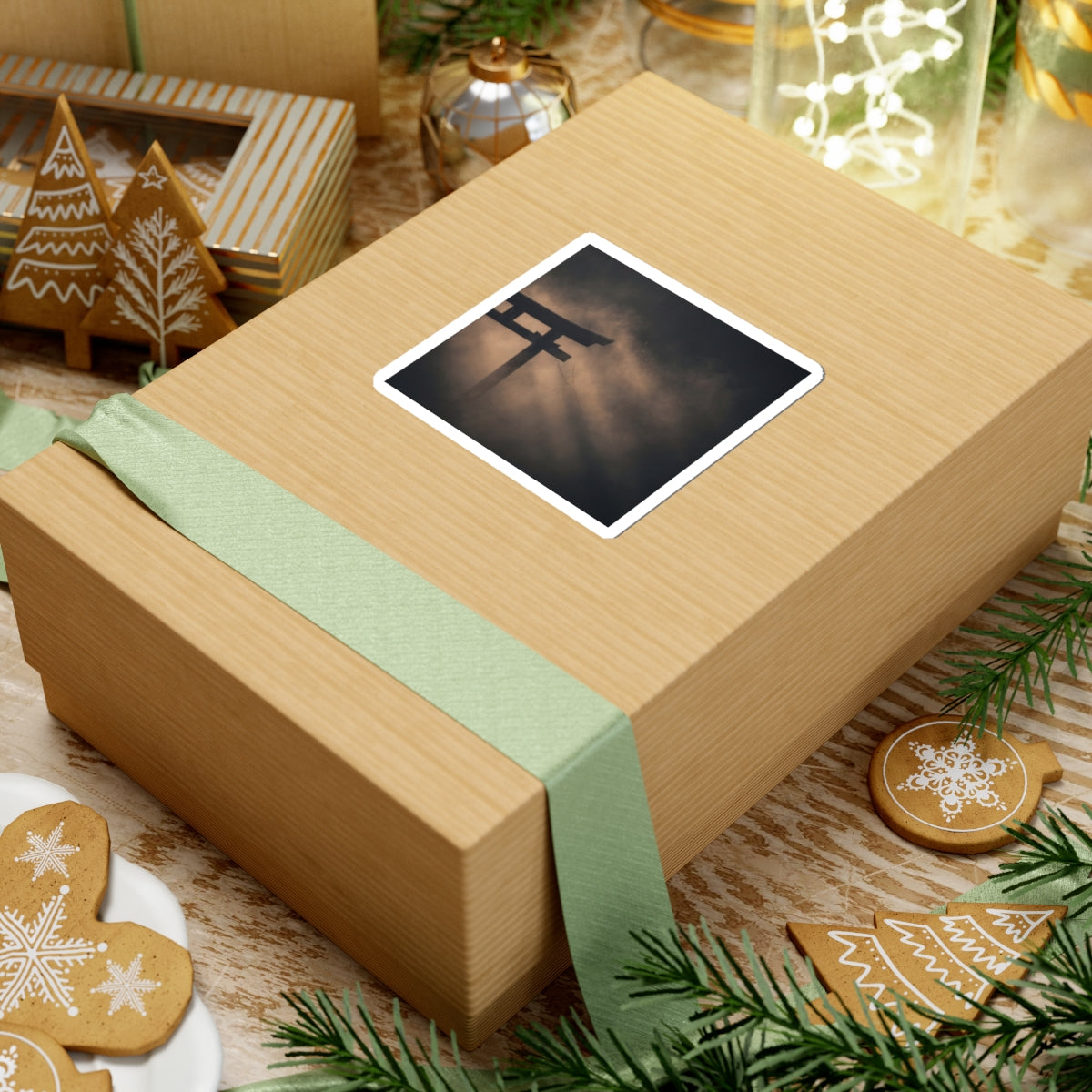 Bold Torii Gate Sticker - Shadow Zen Dark Japandi