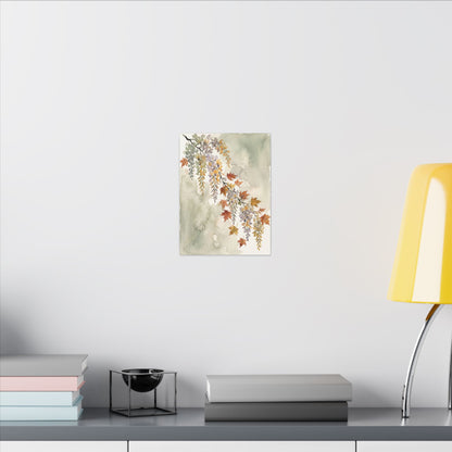 Ma Wisteria Canvas Art - Japandi Watercolor