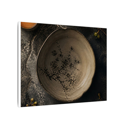 Ceramic Bowl Spring Canvas Art | Japandi Earthy Design