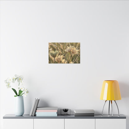 Summer Dried Flowers Minimal Line Canvas Art | Cozy Decor