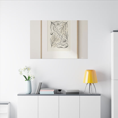 Japandi Charcoal Canvas Art