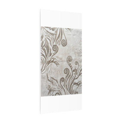 Japandi Fern Unfurling in Overcast | Japanese Pattern Canvas Art