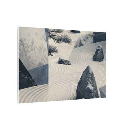 Seijaku Rock Garden Canvas Art - Zen Ukiyo E Inspired