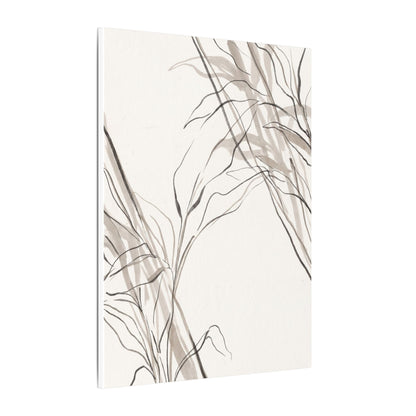 Neutral Shoji Screen Canvas Art - Minimal Line Japandi
