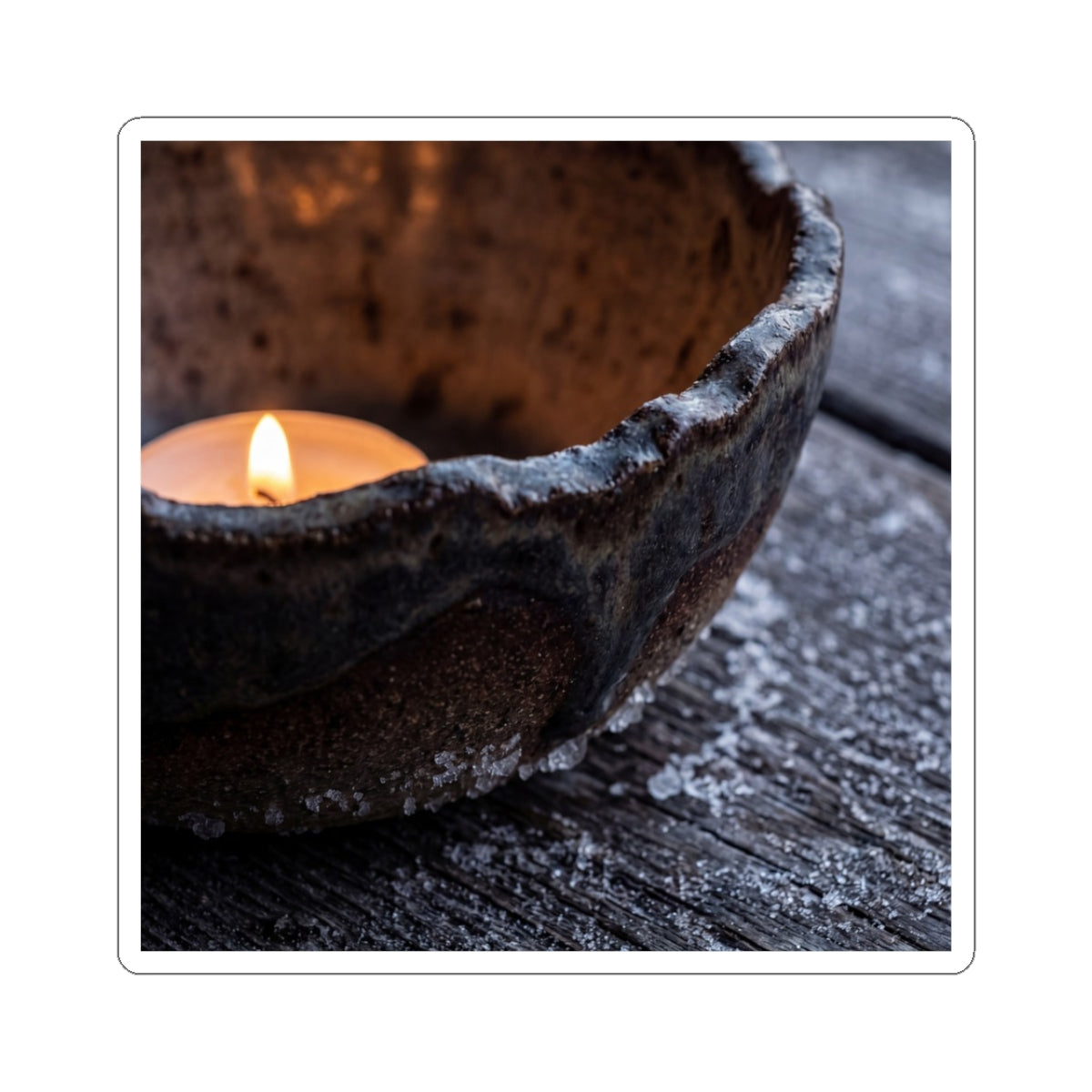 Ceramic Bowl Moody Minimal Sticker | Luxurious Dark Japandi Art Art Print