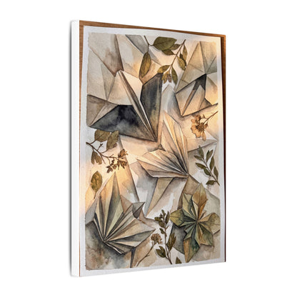 Golden Hour Paper Fold Canvas Art - Japandi Seijaku