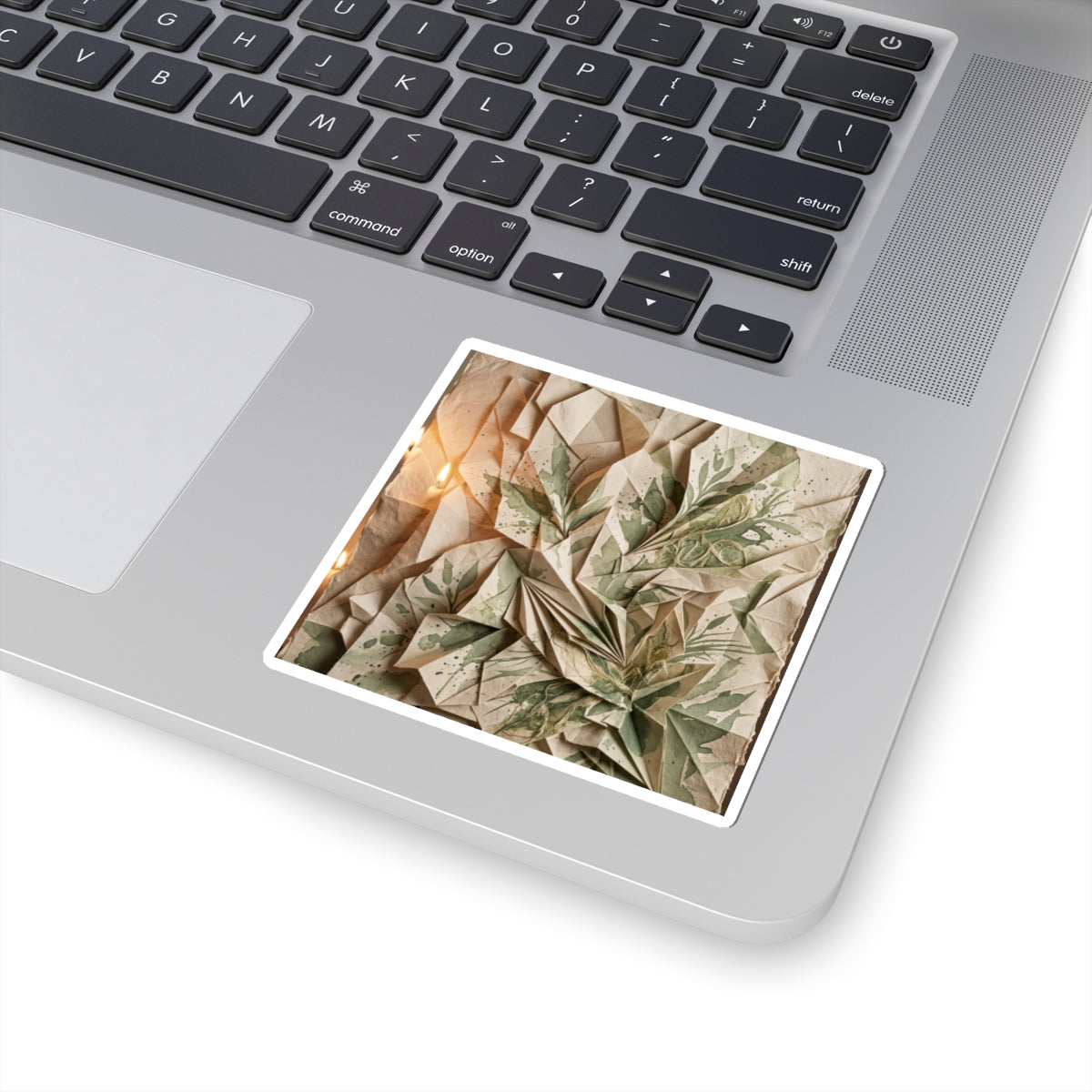 Paper Fold Summer Sticker | Japandi Earthy Design Art Print