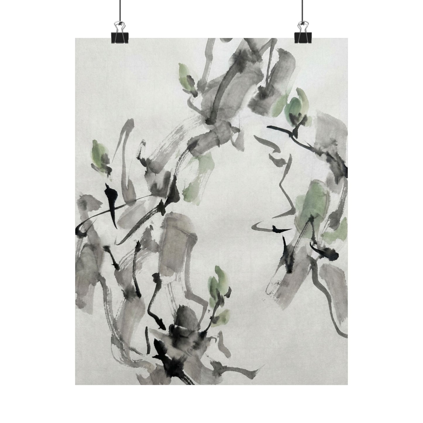 Overcast Ink Brushstroke Wall Art Print - Zen Ma Art Print