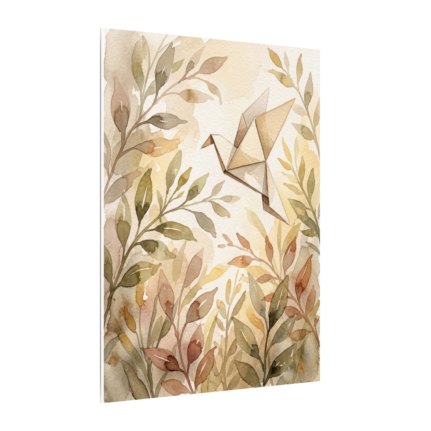 Fukinsei Paper Fold Canvas Art - Japandi Watercolor
