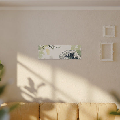 Spring Ocean Wave Ukiyo E Inspired Canvas Art | Serene Decor