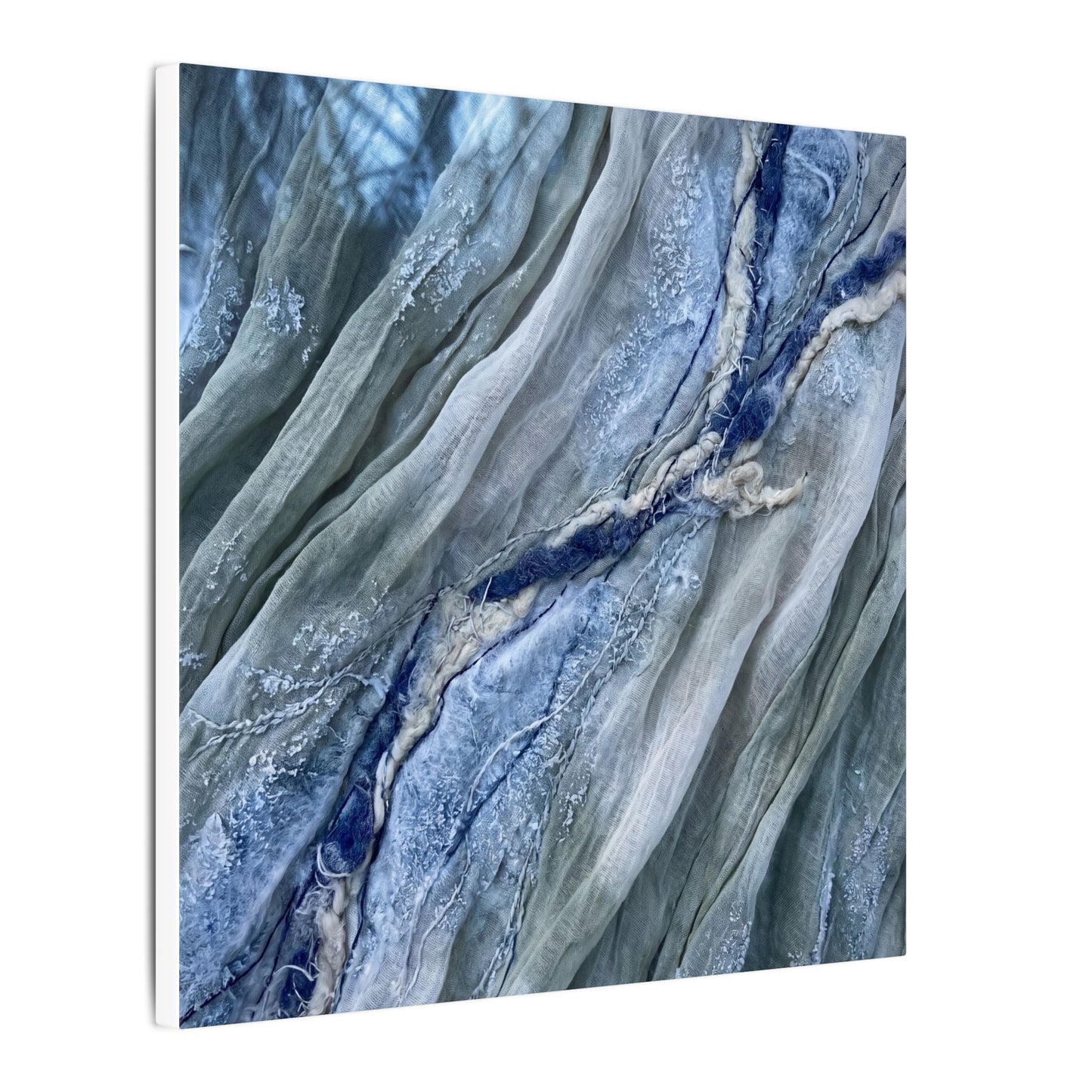 Moonlight Silk Drape Canvas Art - Japandi Mono No Aware