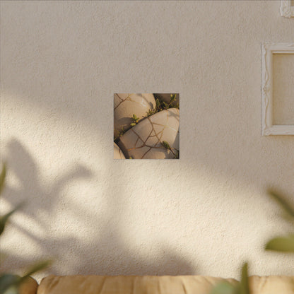 Spring Broken Pottery Gold Vein Canvas Art | Beautiful Decor