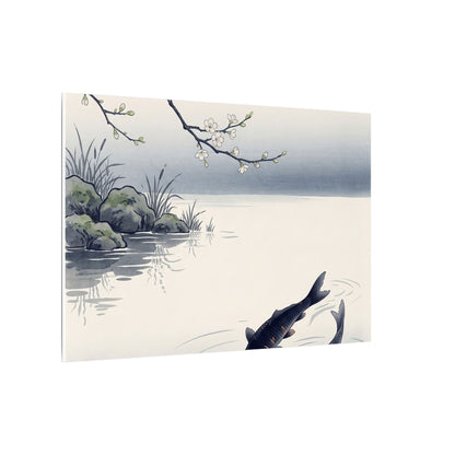 Ma Koi Pond Canvas Art - Zen Ukiyo E Inspired