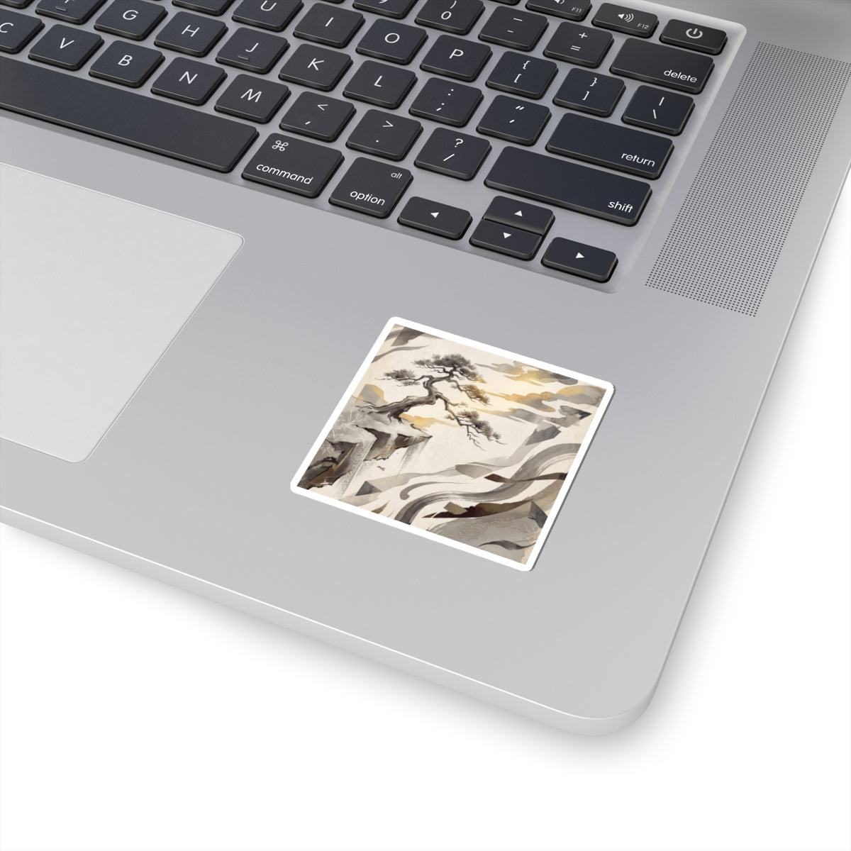 Golden Hour Pine Tree Sticker - Japandi Seijaku