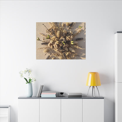 Dried Flowers Spring Canvas Art | Japandi Earthy Design