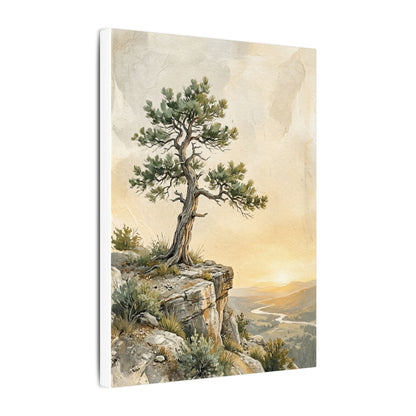 Pine Tree Canvas Art | Summer Japandi Texture Art
