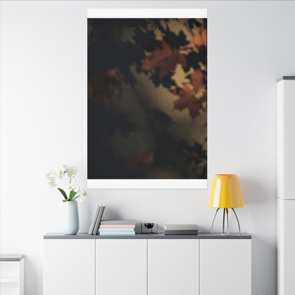 Shadow Play Canvas Art | Autumn Dark Japandi Moody Minimal Art