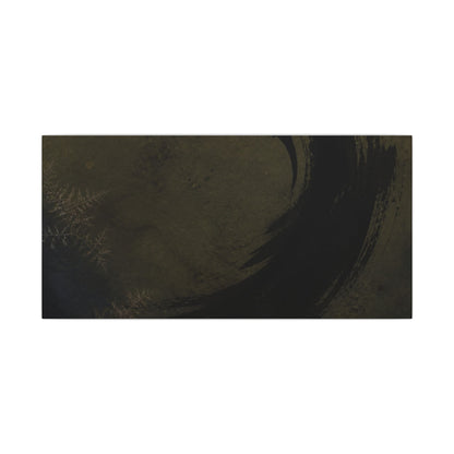 Seijaku Ink Brushstroke Canvas Art - Dark Japandi Moody Minimal