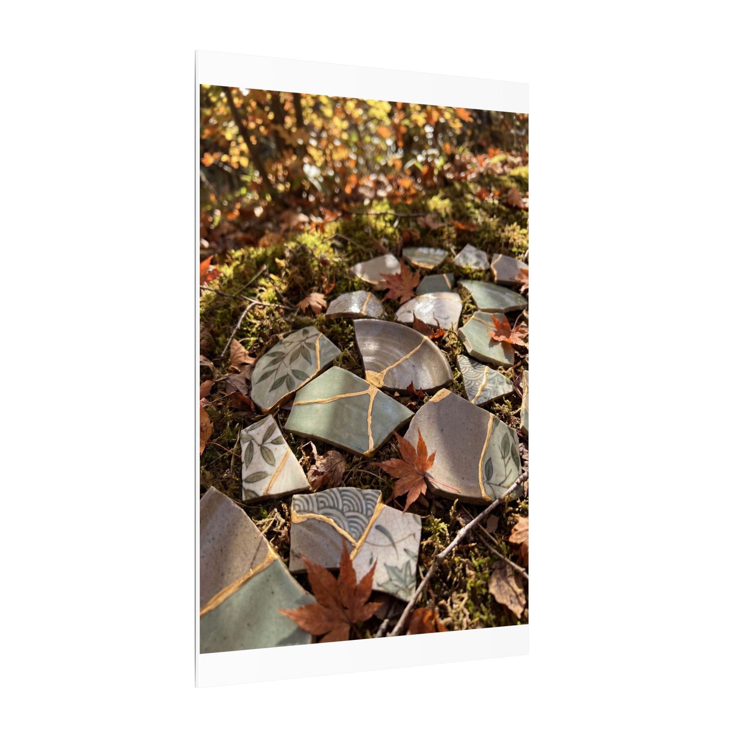 Broken Pottery Japanese Pattern Canvas Art | Elegant Japandi Art