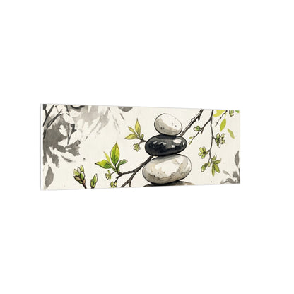 Spring River Stones Japanese Pattern Canvas Art | Elegant Decor