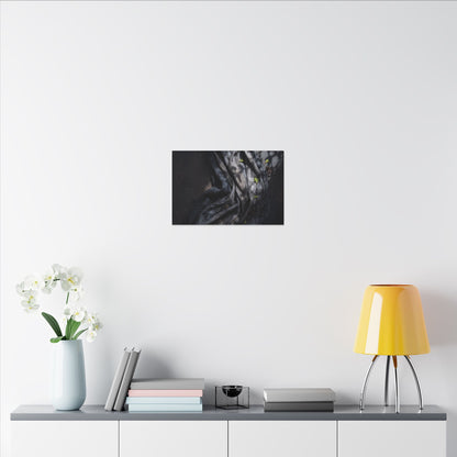 Seijaku Silk Drape Canvas Art - Dark Japandi Dark Texture