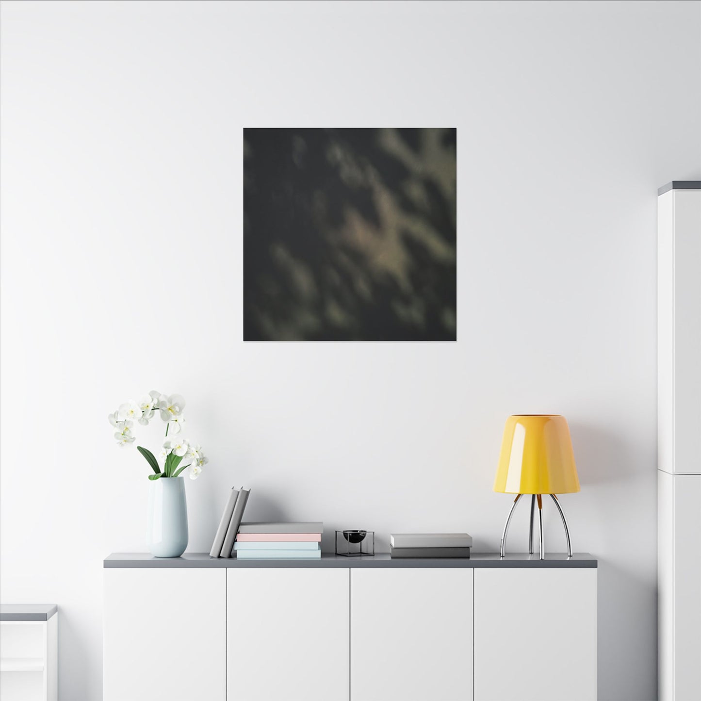 Dappled Shadow Play Canvas Art - Dark Japandi Ma
