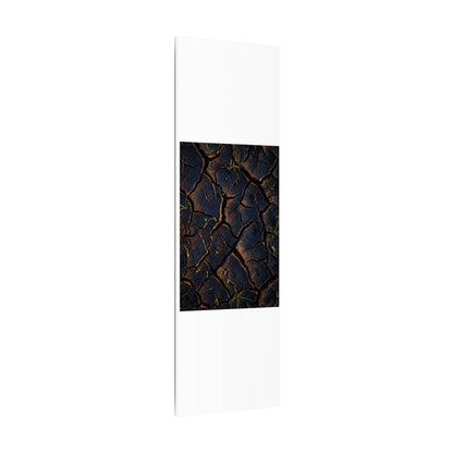 Cracked Earth Moody Minimal Canvas Art | Luxurious Dark Japandi Art