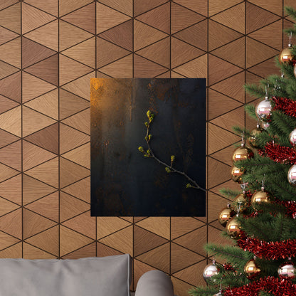 Bold Rust Patina Wall Art Print - Moody Minimal Dark Japandi