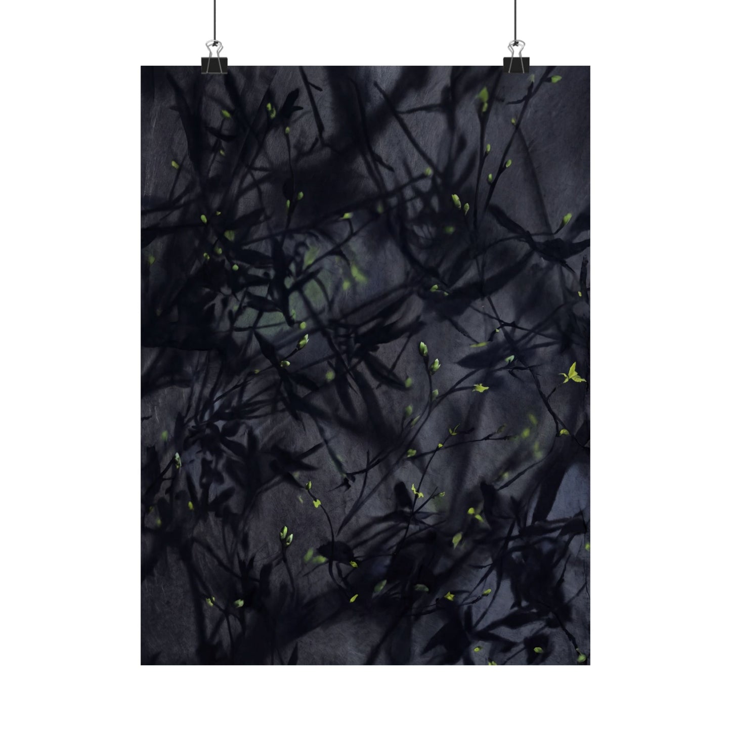 Atmospheric Shadow Play Wall Art Print - Shadow Zen Dark Japandi