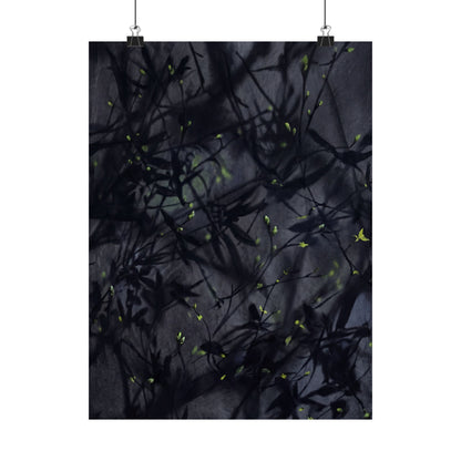 Atmospheric Shadow Play Wall Art Print - Shadow Zen Dark Japandi