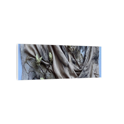Japandi Silk Drape in Moonlight | Texture Canvas Art