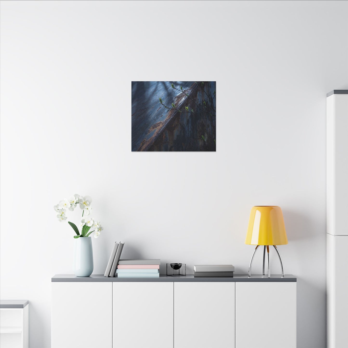 Rust Patina Canvas Art | Spring Dark Japandi Shadow Zen Art