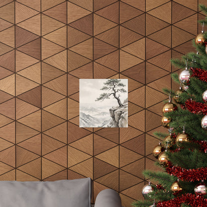 Pine Tree Wall Art Print | Winter Japandi Japanese Pattern Art