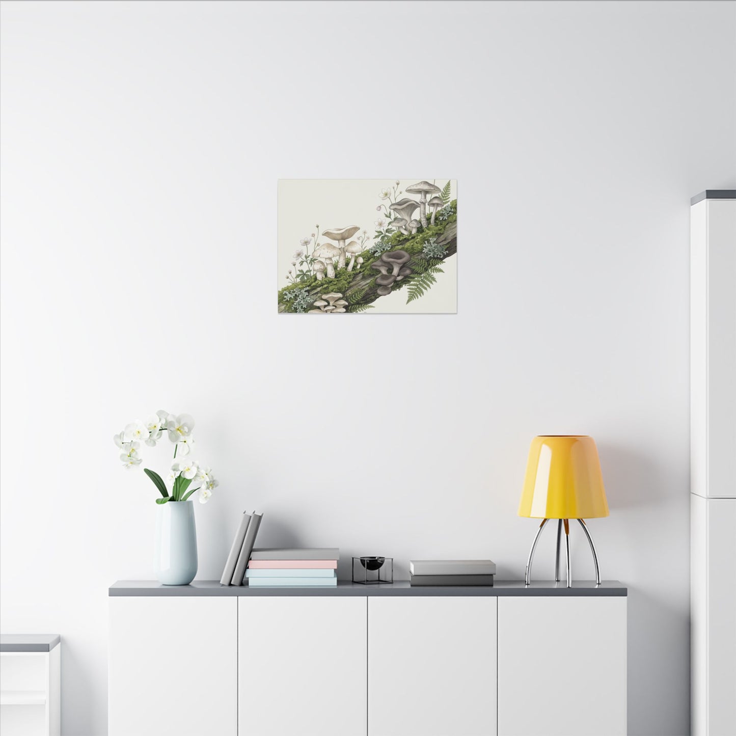 Dried Flowers Spring Canvas Art | Japandi Neutral Design