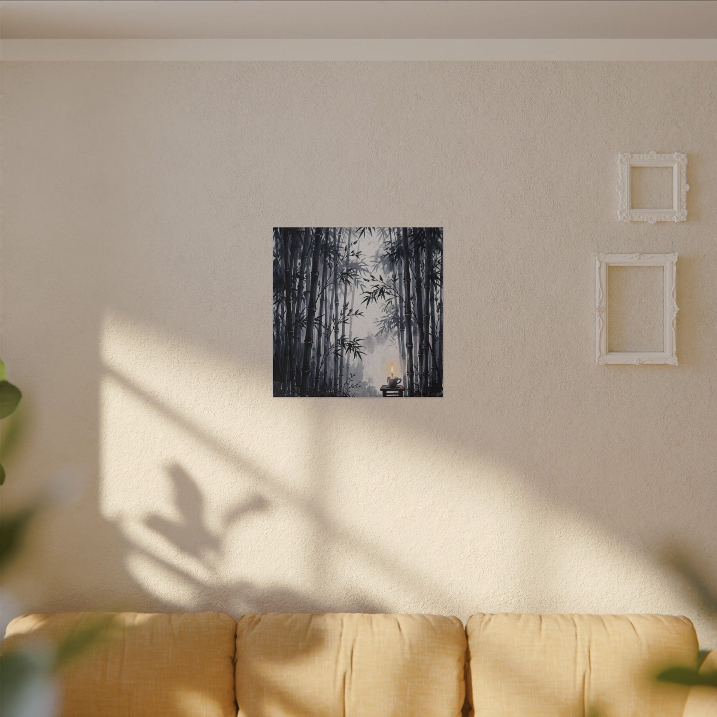 Tranquil Bamboo Grove Canvas Art - Sumi E Zen