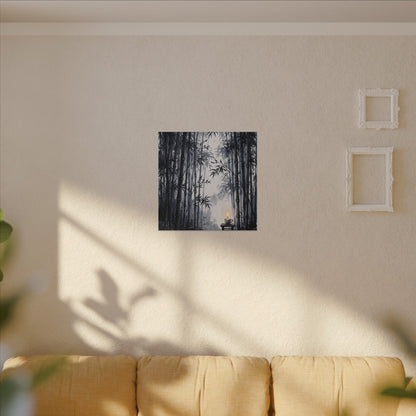Tranquil Bamboo Grove Canvas Art - Sumi E Zen