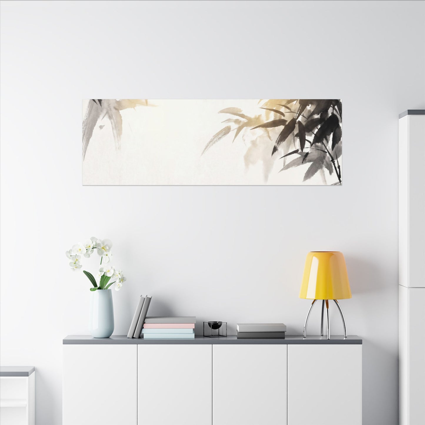 Tea Ceremony Sumi E Canvas Art | Serene Zen Art