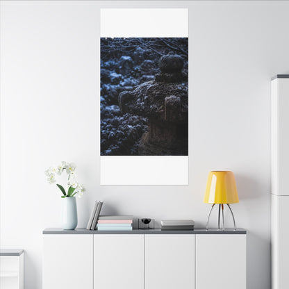 Moody Stone Lantern Canvas Art - Shadow Zen Dark Japandi