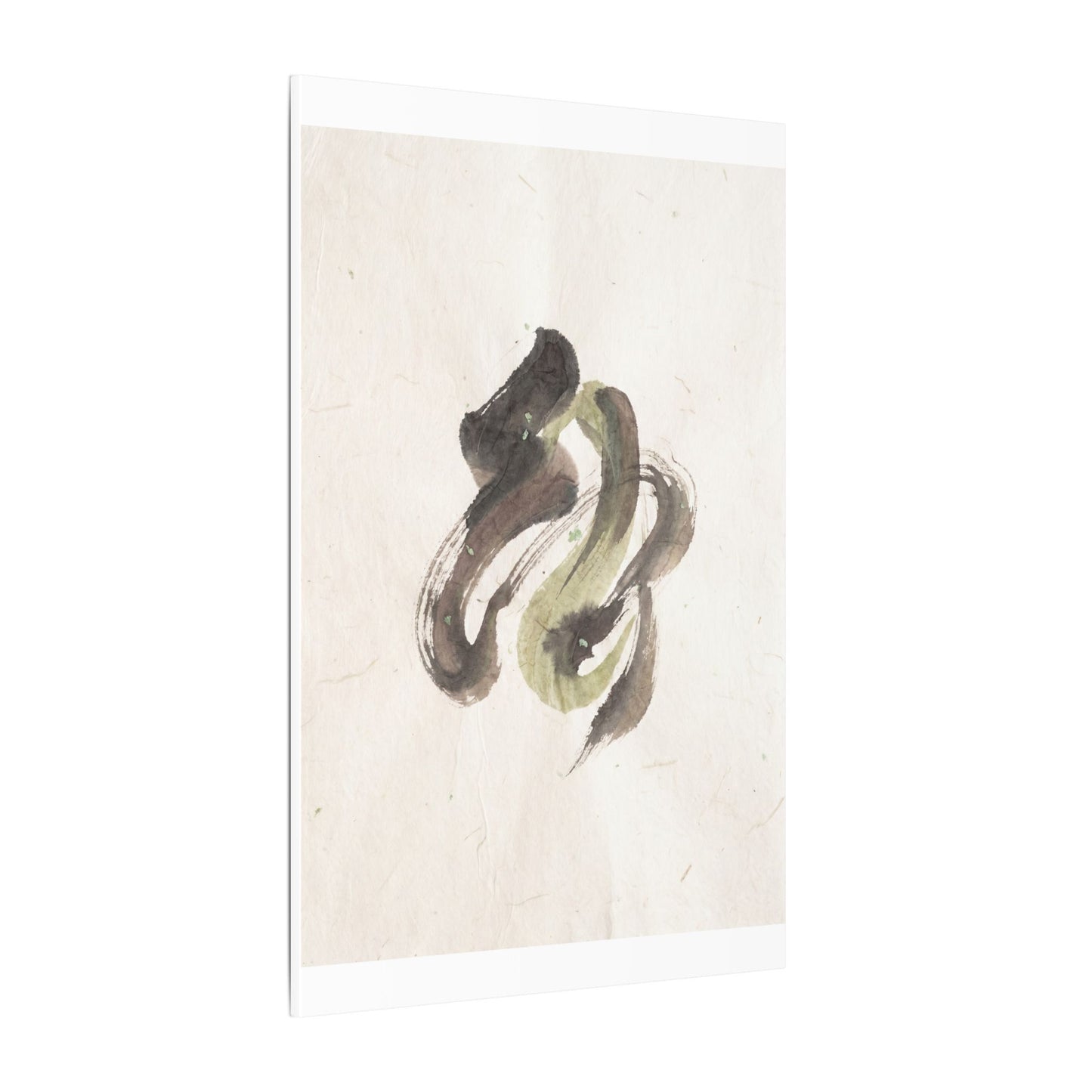 Ink Brushstroke Canvas Art | Spring Japandi Japanese Pattern Art
