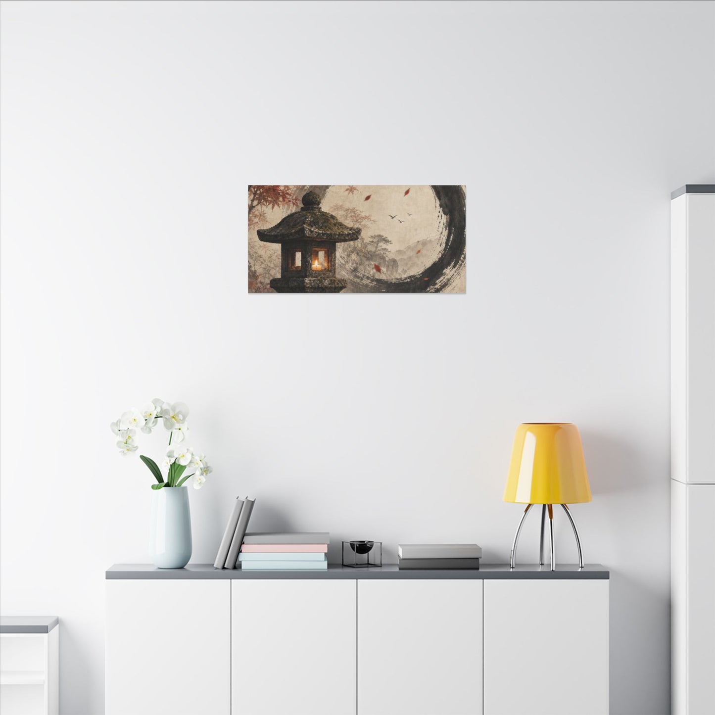 Ma Stone Lantern Canvas Art - Zen Enso