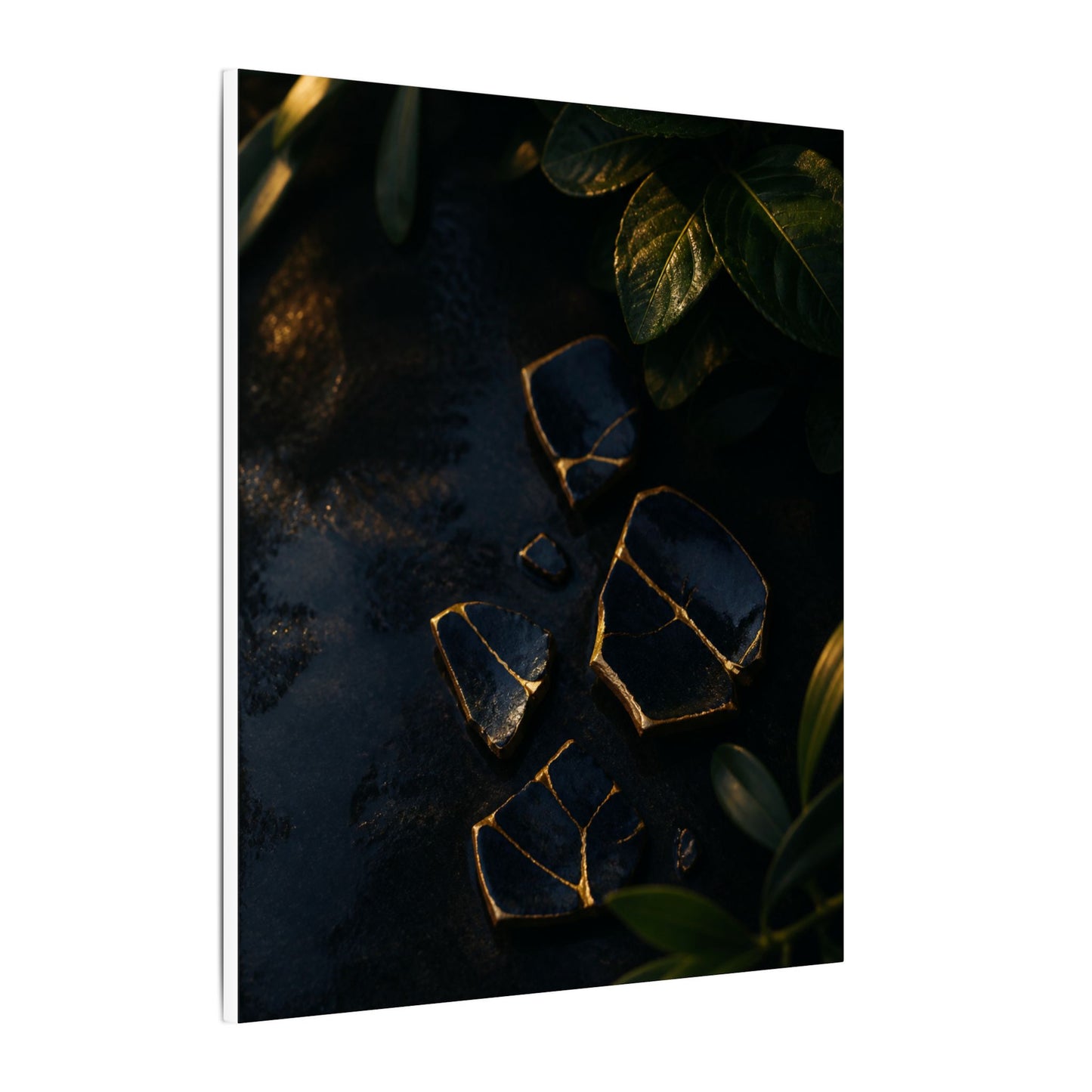Summer Broken Pottery Moody Minimal Canvas Art | Atmospheric Decor