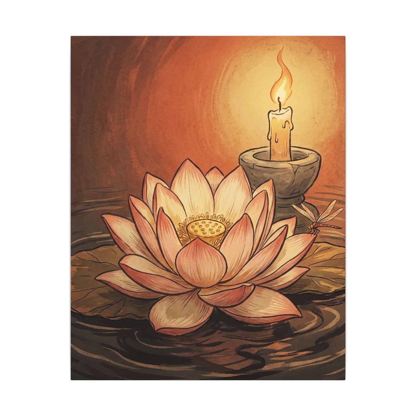 Fukinsei Dried Flowers Canvas Art - Japandi Texture