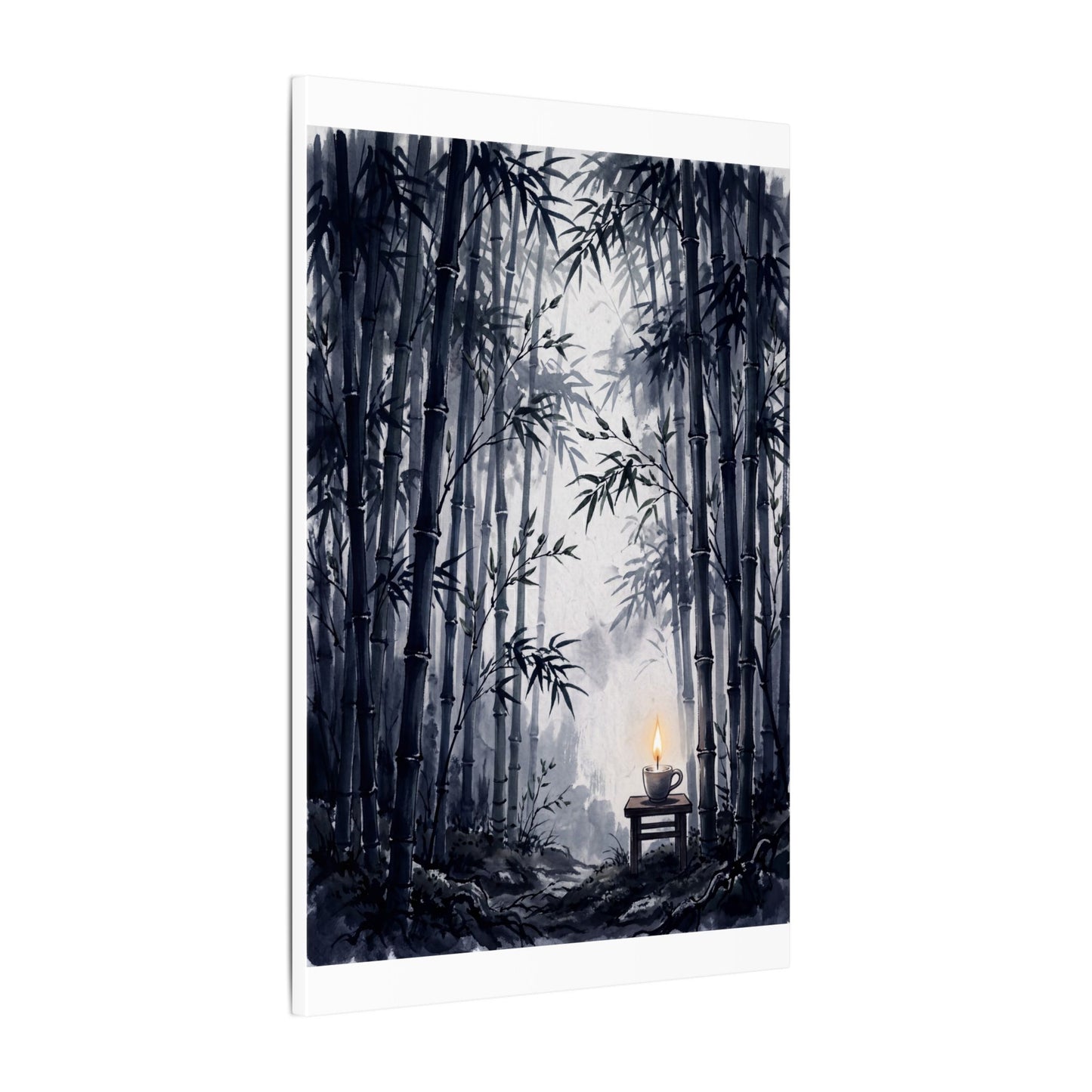 Tranquil Bamboo Grove Canvas Art - Sumi E Zen