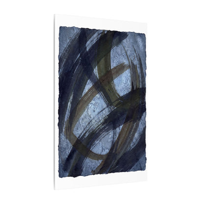 Ink Brushstroke Canvas Art | Winter Dark Japandi Shadow Zen Art