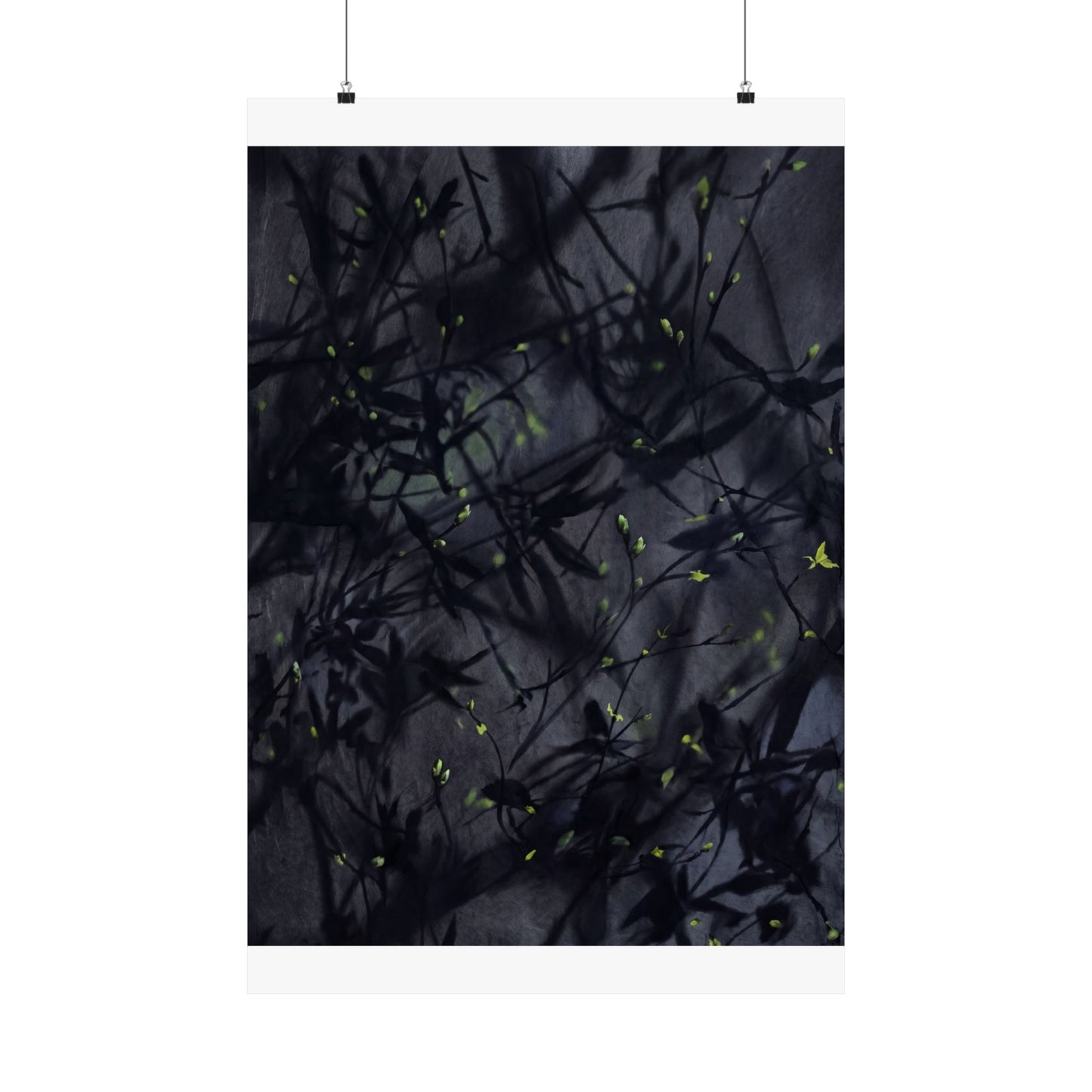 Atmospheric Shadow Play Wall Art Print - Shadow Zen Dark Japandi
